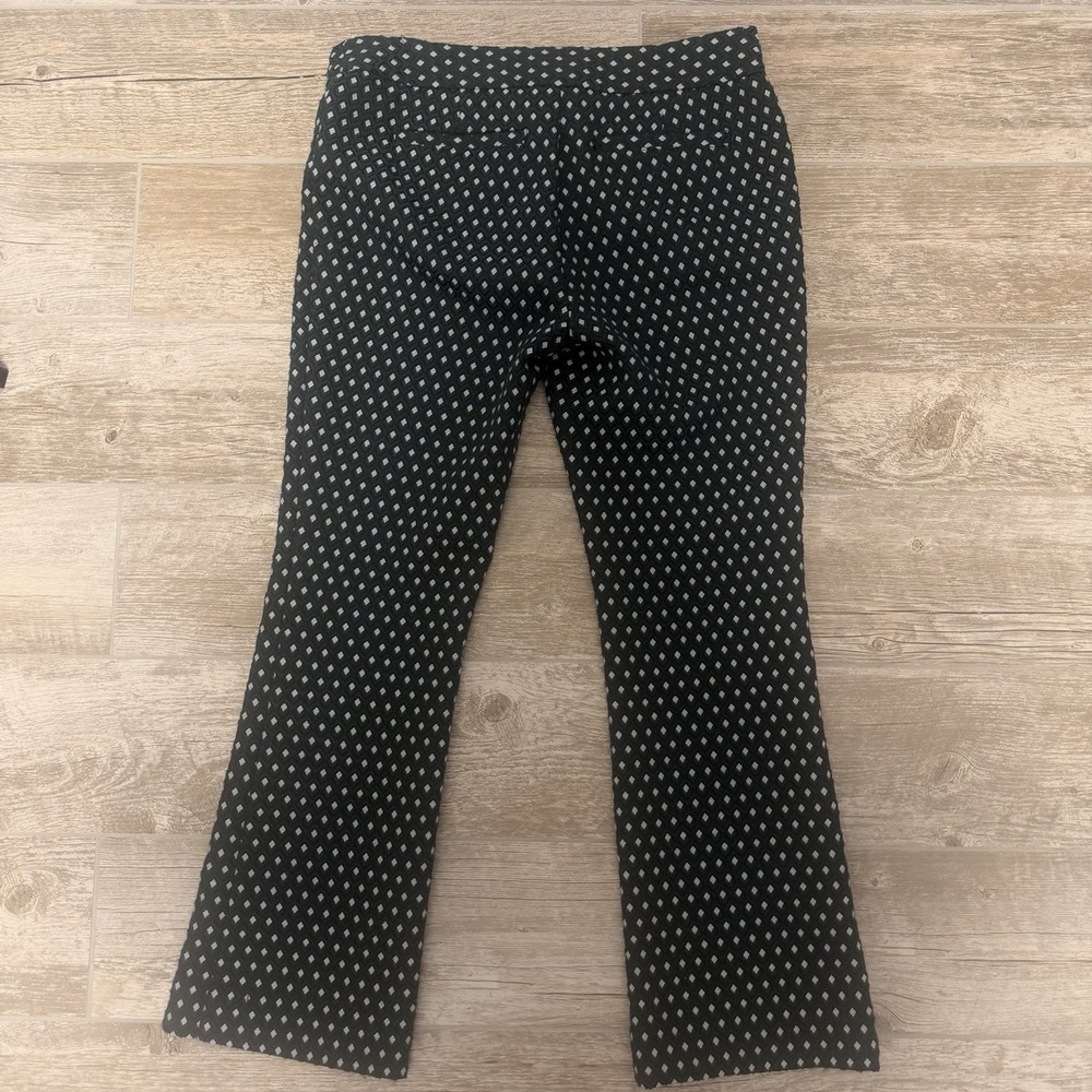 Cartonnier Anthropologie Charlie Crop Flare Pants Size 2 Green Teal Tweed - Picture 3 of 11